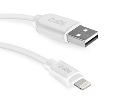 TECABLEUSBIP5WHS - Cable SBS USB a Lightning 1m Blanco (TECABLEUSBIP5WHS)