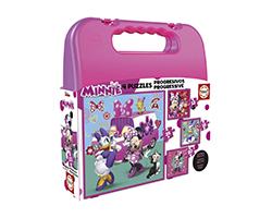 Maleta Puzzle EDUCA BORRAS Minnie Happy Helpers (17638)