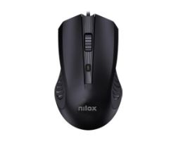 Ratón NILOX Óptico USB-A 2400dpi Negro (MOUSB1013)