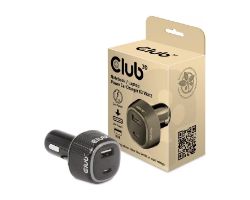 Cargador de Coche Club 3D USB-A USB-C 63W (CAC-1922)