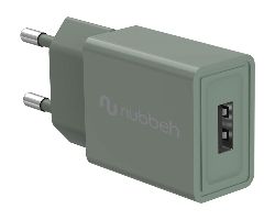 Cargador Pared NUBBEH 1USB-A 10W Verde (NBWALLCHUSBG10)