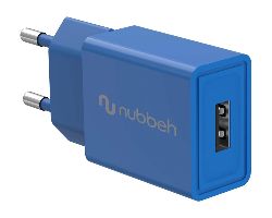 Cargador Pared NUBBEH 1USB-A 10W Azul (NBWALLCHUSBBL10)