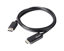 Cable Club 3D DP 1.4/M a HDMI 2.0/H 2m Negro (CAC-1082)